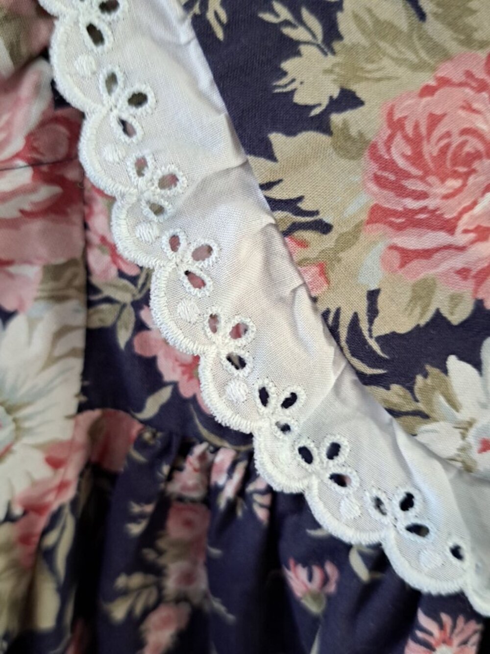 Laura Ashley Vintage Girls Size 7 8 Years Floral Tent Dress Midi Collar... - Picture 3 of 15